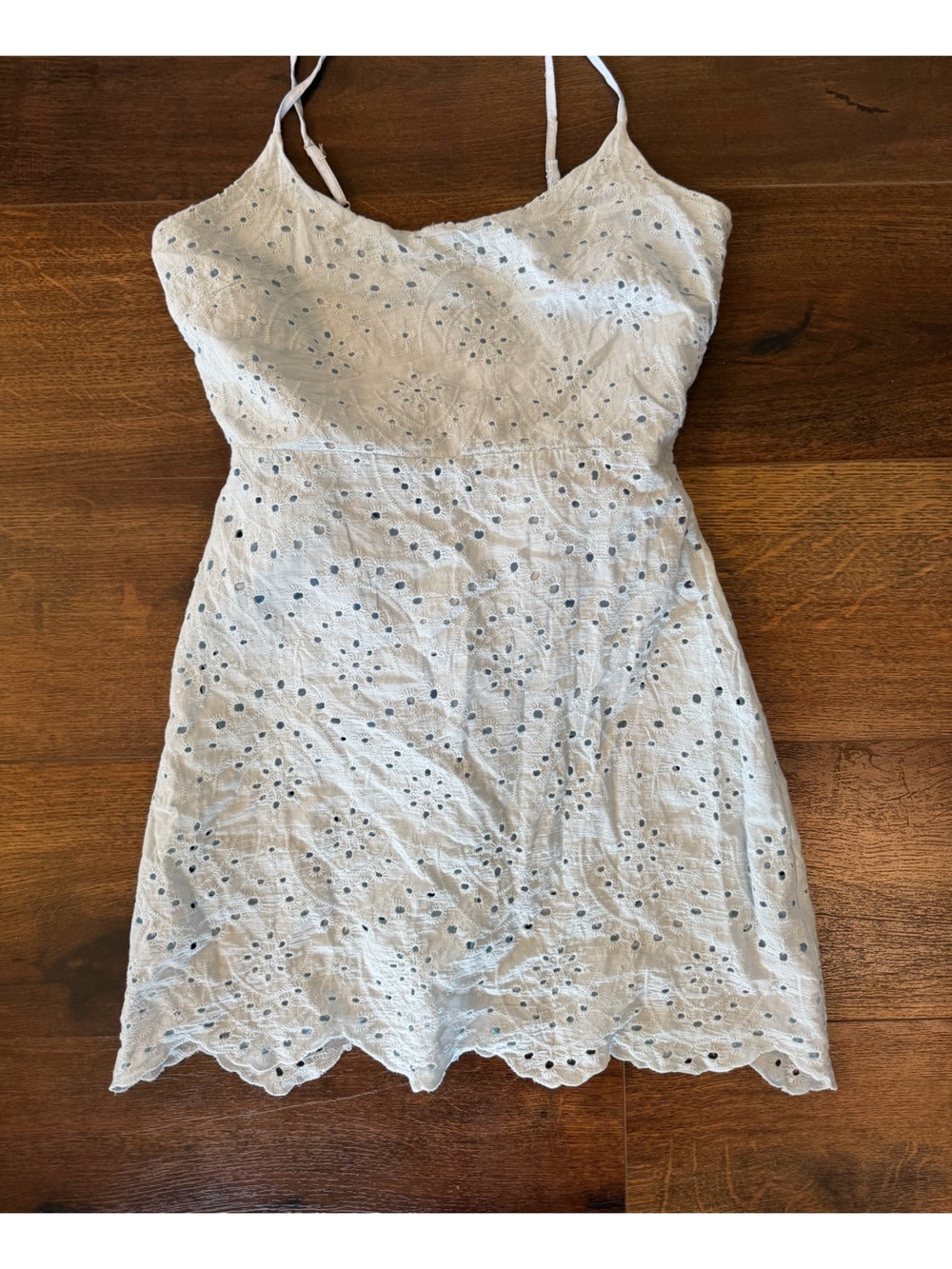 Lulu's Modern Romantic Light Blue Eyelet Lace Mini Dress